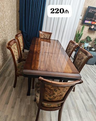 demir masa: *220₼ MASA desti :-TƏCİLİ SATILIR‼️* 6oturacağı var UNVAN:-hovsan — 1