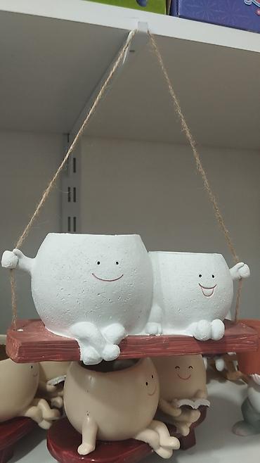 qelem qabi: Şən dizaynlı dekorativ mini dibçəklər (figurlu) - Material — 3