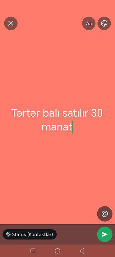 qida məhsullarının topdan satışı: Məhsul: Tərtər balı Təsvir: - Tərtər bölgəsində toplanmış təbii arı — 1