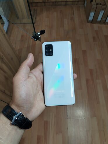 Samsung: Samsung Galaxy A51, 64 GB, rəng - Ağ, Barmaq izi