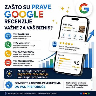 pismo slanje: Usluga: Autentične Google recenzije i profesionalno upravljanje — 1