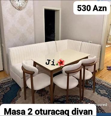 çalışma masa: Qonaq otağı/yemək otağı üçün dəst: - Dördkünc masa – parlaq səthli — 1