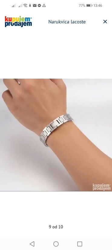 Narukvice: Narukvica Lacoste hirurški čelikCena:2200din — 7