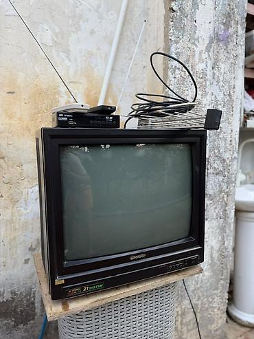 jvc televizor: Sharp kineskop televizor + rəqəmsal tuner və antena seti - — 2