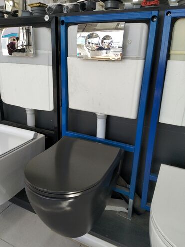 trap hamam: Asma tipli unitaz və quraşdırma sistemi - Divara quraşdırılan karkas