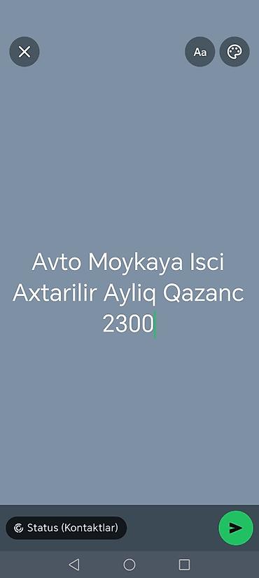 Əməkdaş axtarışı (vakansiyalar): Avtoyuyucu tələb olunur, 1/1, Aylıq ödəniş — 1