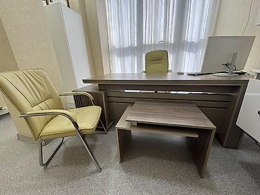 stolüstü ofis dəsti: Ofis mebel dəsti – rəhbər masası və jurnal masası stol ve stullar — 1