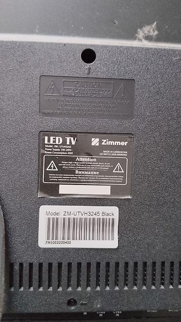 smart tv kanal yigmaq: Zimmer LED TV – model ZM-UTVH3245 Black (Smart TV) - Ekran: təxminən — 2