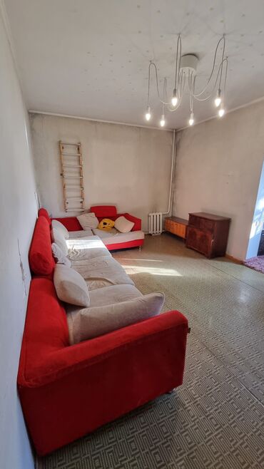 трансформер мебель: Модульный диван, цвет - Красный, Б/у