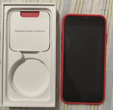айфон se 2020: IPhone SE 2020, Б/у, 128 ГБ, Красный, Защитное стекло, Чехол, Коробка, 80 %