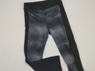 czarne spódniczka do kolan: Spodnie 3/4 Damskie, S, stan - Dobry