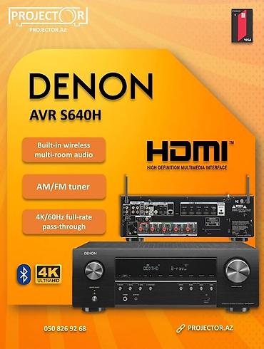resiver: DENON AVR-S640H AV resiver - HDMI yüksək keyfiyyətli multimedia — 1