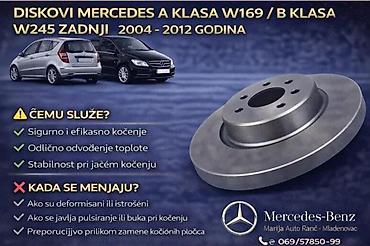 Brake System: DISKOVI MERCEDES A KLASA W169 B KLASA W245 2 | Diskovi zadnji — 1