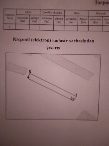 Torpaq sahələrinin satışı: 70 sot, Kənd təsərrüfatı, Mülkiyyətçi, Kupça (Çıxarış)