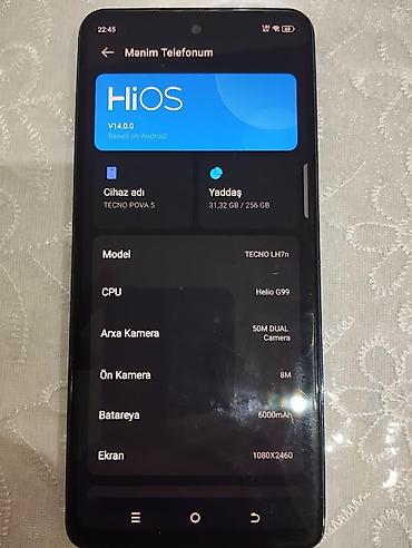 tecno pova 3: Tecno Pova 5, 256 GB, rəng - Mavi — 1