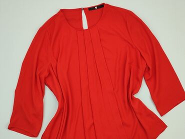 czerwona bluzki z dekoltem: Blouse, XL (EU 42), condition - Very good