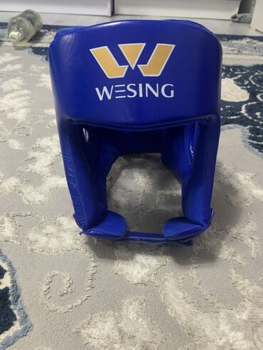 спорт маска: Синий боксерский шлем Wesing размера L, разработанный для защиты