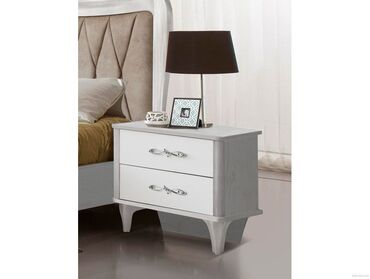 Спальные гарнитуры: Спальный гарнитур, Двуспальная кровать, МДФ, цвет - Белый — 6