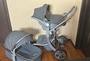 avtokreslo: Kidilo 3‑ü 1‑də uşaq arabası dəsti - Rəng: boz/gri - Komplekt: şassi — 3