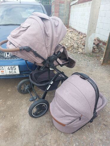 коляска luxmom: Балдар арабасы, түсү - Күрөң, Колдонулган