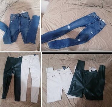 zara crne farmerke: Visok struk, Skinny