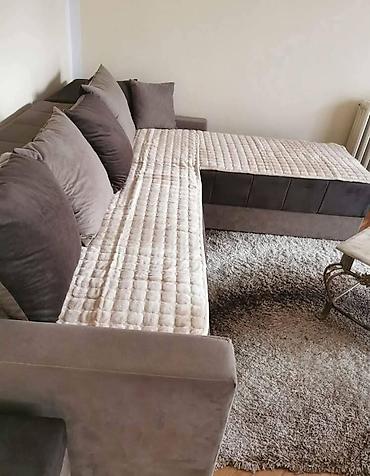 Prekrivači za nameštaj: Flekeri dezen kocka Plišani ne klizajući 200x70 150x70 70x70 Cena seta — 9