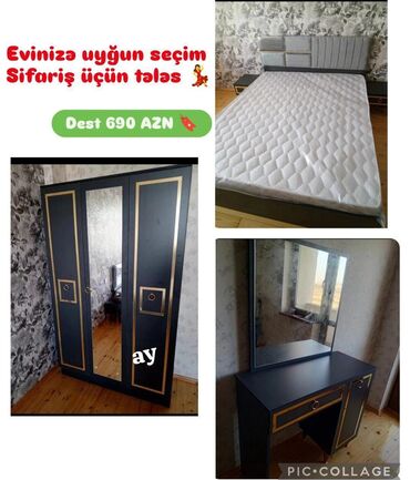 работа сборщиком мебели: Двуспальная кровать, Шкаф, Трюмо, 2 тумбы, Новый