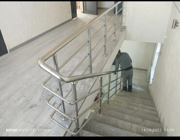 Готовые перила: Готовые перила, Материал: Нержавеющая сталь, Для лестницы, Новый — 2