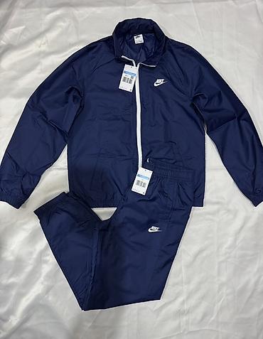 костюм найк: Мужской спортивный костюм, M, Nike, Новый, цвет - Синий, Самовывоз — 1