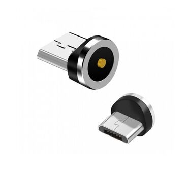 Другие аксессуары для компьютеров и ноутбуков: Магнитный наконечник micro USB (1 pin) круглый коннектор микро юсб