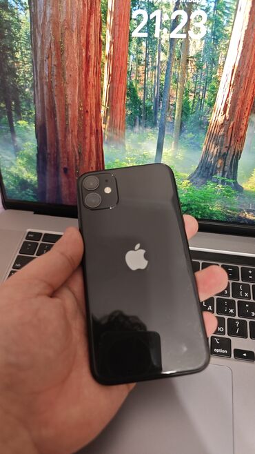 iphone 11 128 цена бишкек: IPhone 11, Колдонулган, 128 ГБ, Кара, Каптама, 74 %