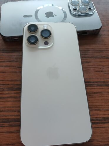 iphone 14 islenmis: IPhone 14 Pro Max, 128 GB, Qızılı, Face ID, Simsiz şarj, Sənədlərlə