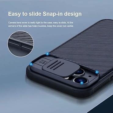Maske i futrole za telefone: Maska Nillkin CamShield Pro Magnetic za iPhone 14 6.1 crna. Uz brzu — 8