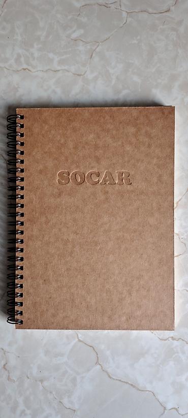 dəftər: Socar brendli spiral dəftər - Qapaq: Kraft teksturalı, üstündə — 1