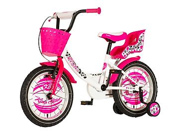 metro obuca decije baletanke: Bicikl kids Visitor Dalmatian 16" 8" V-brake + kontra, belo/roze — 5
