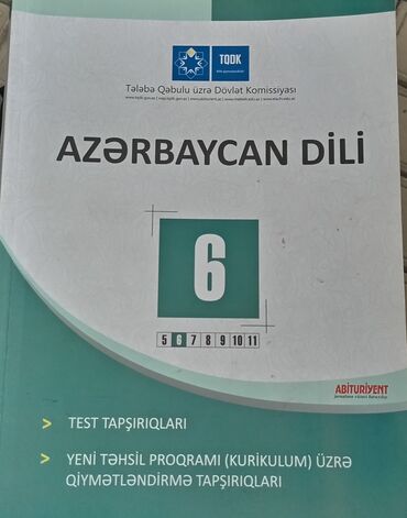 informatika 5 ci sinif: 6 cı sinif Azərbaycan dili TQDK test kitabı. 1-2 səhifə xaric bütün