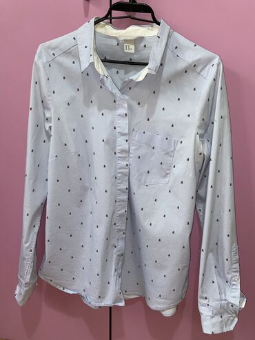 zenske bluze i kosulje: H&M, L (EU 40), Polyester, Stripes, color - Light blue