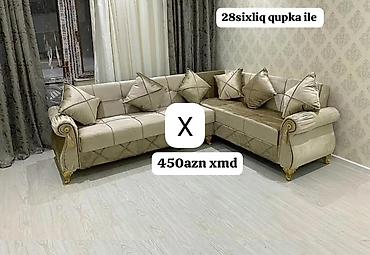 Künc divan dəsti - Künc forması: L-şəkilli, iki hissədən ibarət -