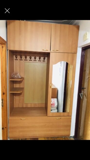 kiçik dolab: Б/у, Распашной, 2 двери Прямой шкаф, Шкаф в прихожей, Азербайджан