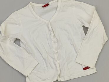 bluzka biała długi rękaw: Bluzka, 7 lat, 116-122 cm, stan - Dobry
