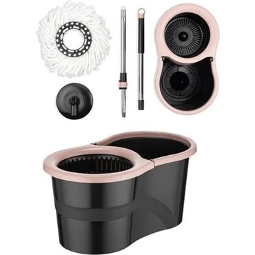 yolka zeri: Spin mop dəsti – iki bölməli vedrə və teleskopik sap Xüsusiyyətlər: -