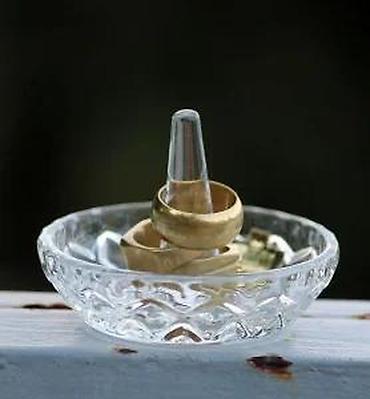 Ostali kućni dekor: Vintage Crystal Zaječar držač za prstenje. Starinski kristalni držač — 10