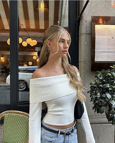 kaputi mango: Knit off shoulder bluza. uni velicina. Po meni uni velicina je idealna — 8