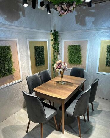 Setovi stolova i stolica: Trpezarijski set – sto sa 6 stolica - Moderan pravougaoni sto sa — 6