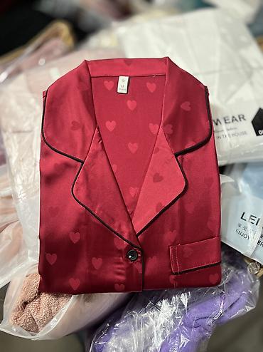 Пижамы: Шелковая пижама - Модель: классический комплект из атласного шелка с — 5