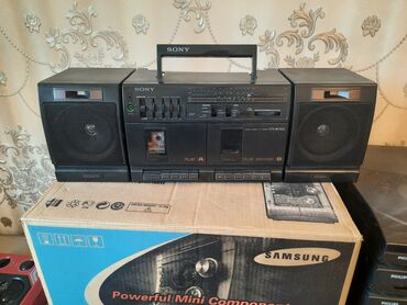 işlənmiş tikiş maşınları: Sony stereo FM, LW, MW, SW, iki kaset hələ heç işlənməyib