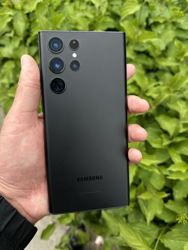 samsung 5222: Samsung Galaxy S22 Ultra, Б/у, 256 ГБ, цвет - Черный, 1 SIM, eSIM