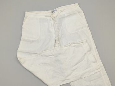 koszula lniana calzedonia: Spodnie materiałowe, XL (EU 42), stan - Dobry