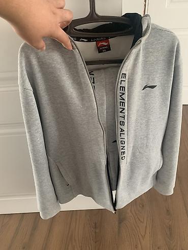 Толстовки: Мужская толстовка, 3XL, Li-Ning, Б/у, цвет - Серый, Бесплатная доставка, Самовывоз, Платная доставка — 8