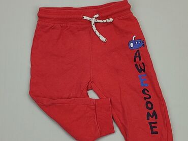 czerwone legginsy dla dzieci: Spodnie dresowe, 9-12 m, stan - Dobry